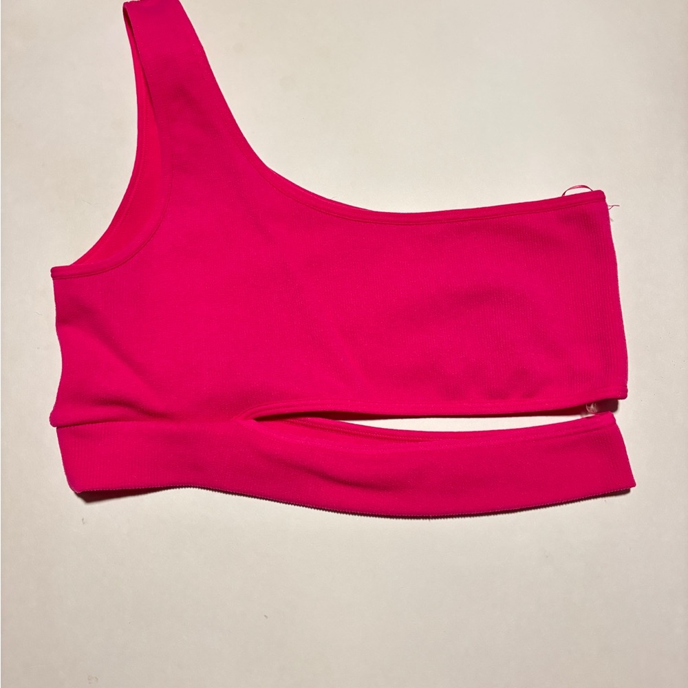 Garage Hot Pink One-Shoulder Top